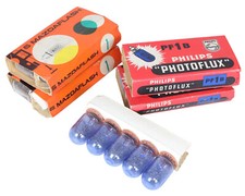 Lot 4 Philips Mazda PF1B Photoflux Flash lamp   (Réf#B-852)