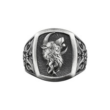 Bague homme en argent lune