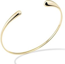 Superbe bracelet/bracelet unisexe en argent sterling 925 plaqué or 18 carats