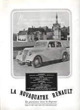 AD PUBLICITE  CARS AUTOMOBILES LA NOVAQUATRE RENAULT