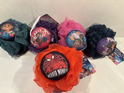 Bath poufs encanto - encanto, spiderman