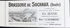 1900'  25 Sochaux Bière la Savoureuse E.Dienne  Brasserie Malterie Old Publicité