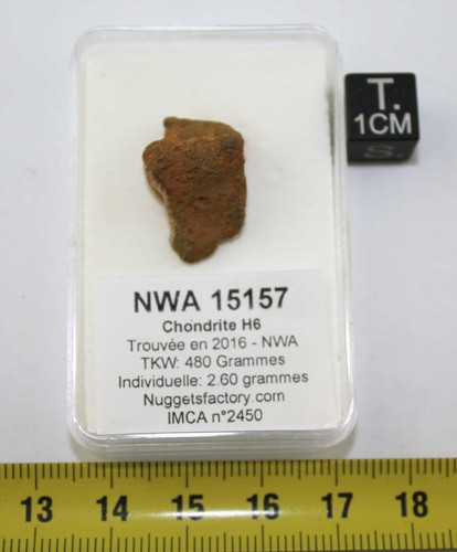 Météorite nwa 15157 dans - météorite,