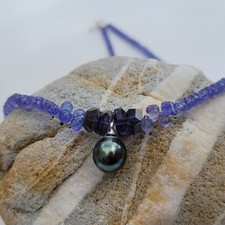 collier en perle noire de