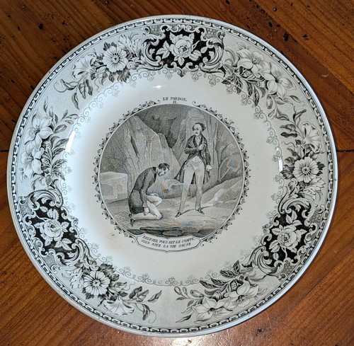 Assiette intitulée le - assiette, "le