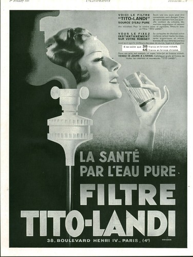 Publicité ancienne filtre