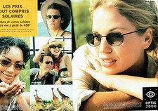 PUBLICITE ADVERTISING 096  1999  opticiens Optic 2000 (2p)   lunettes solaires