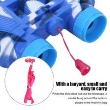 (Bleu) Jouet Télescope Militaire Boussole Ensemble De Jumelles En Plastique