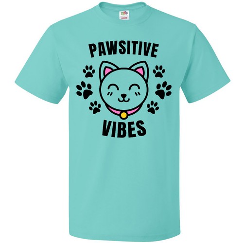 Inktastic pawsitive vibes - pawsitive,