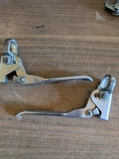 Paire de poignée de frein vélo ville ancien vintage acier chromé