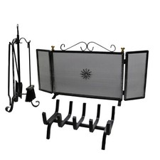 Accessoires pour Cheminée Outils Feu Schéma Panneau Pare-étincelle Et Perches