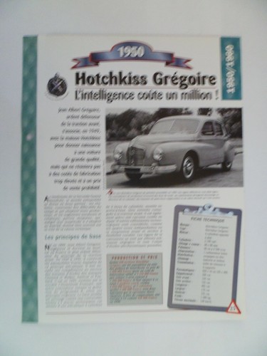 Carte fiche auto hotchkiss - fiche,
