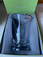 Vase Cristal Christofle Fleur d'Argent Excellent Etat dans sa boite d'origine