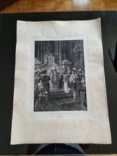 Lithographie CH. MOTTE  - PALAIS ROYAL - LE CARDINAL DE RICHELIEU MESSE - 20