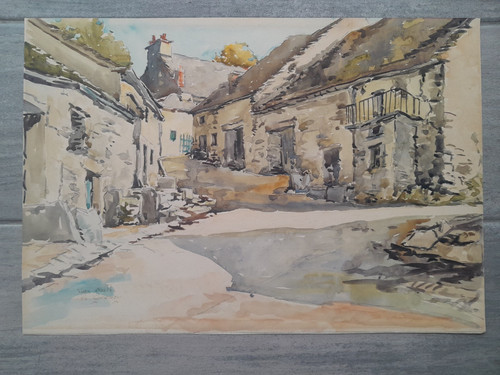 Peinture ancienne signée - , vaux