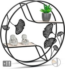 JustComfy " Ginkgo " Étagère Murale Rond - de Style Schweberegal Ø55cm
