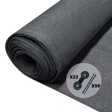 Brise vue occultant en HDPE 90g/m² 1x10m avec attaches de fixation anthracite