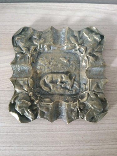 Cendrier bronze decor - cendrier, chasse