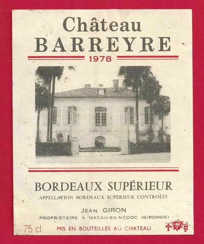 Etiquette label bordeaux - 81/53,
