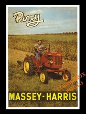 Carte postale pub tracteur PONY MASSEY HARRIS postcard Tractor farming scene new