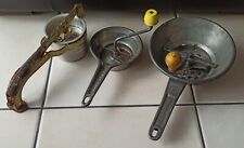 3 Moulins à Légumes, Moulinettes, Presse Purée, Presse Agrumes Vintage