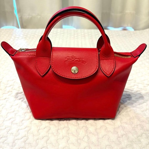 Longchamp pliage cuir tote - cuir,