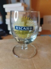 LOT 6 verres Ricard pastis - verre ballon 17 cl - grand soleil - trait dose - ba