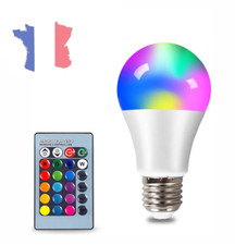Ampoule Couleur LED E27 RGB Télécommande IR 10-15W