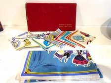 Ancien Napperon + 6 serviettes publicitaires Brasserie Malteries Alsace F-C