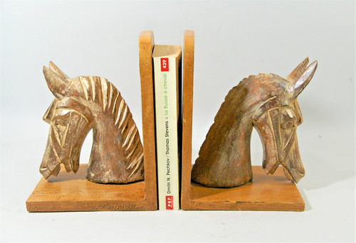Serre livres bois - serre-livres,