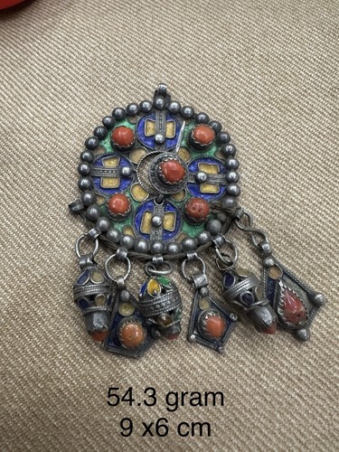 Broche berbere kabyle coral - kabyle,