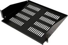 2U 19-Inch Universal Server Shelf Rack Mount Vented Cantilever Center Mount Shel
