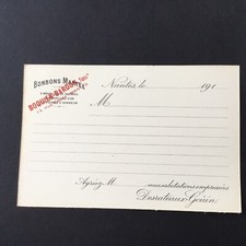 Bonbons Ch. MARTEL Nantes - Etiquette Carton Ancien Carte Postale French Sweet