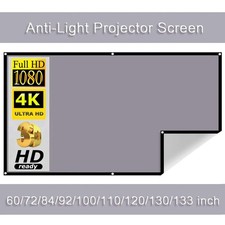 High Brightness Portable Projection Screen Anti-Light Projector Curtain Metal Re