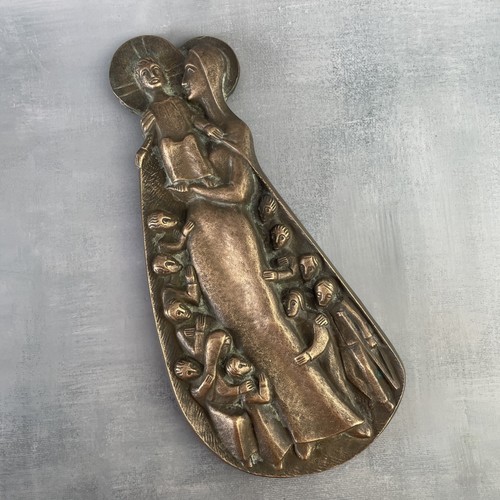 Plaque bas relief - en, bronze