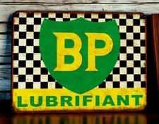 Plaque métal  Huile BP