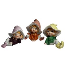 Vtg Set of 3 HOMCO Elf Pixie
