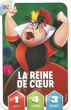 CARTE LA MAGIE DE DISNEY. LECLERC 2025. ALICE AU PAYS. LA REINE DE COEUR N° 062
