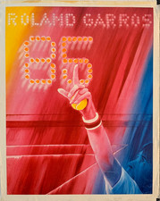 AFFICHE   POSTER    TENNIS ROLAND GARROS 1985