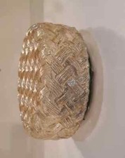 Plafonnier, Applique verre rétro, moulés, tressé, vintage, des années 1960/70