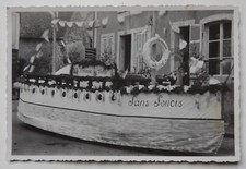 Photo ancienne (tirage sur CPA) Char de carnaval "Sans Soucis" vers 1930?