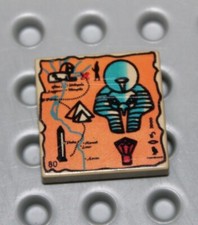 Lego Tile 2 x 2 with Map