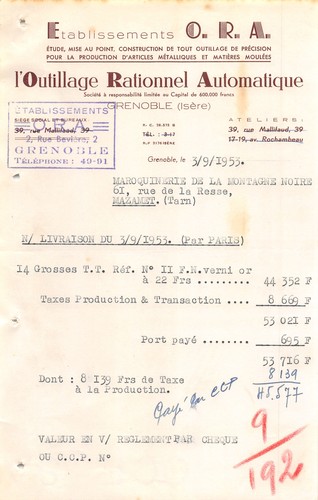 1953 outillage rationnel - 1953,