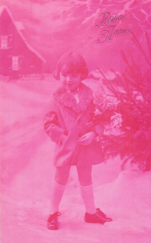 Rose bonne annee enfant - rose,