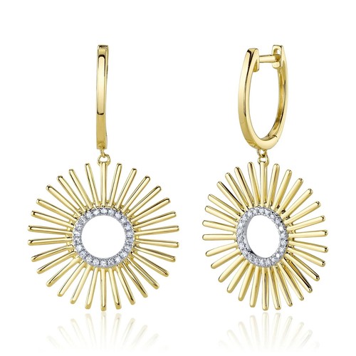 14k jaune diamant cercle - 14k,