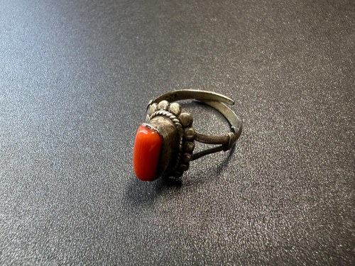 Bague corail tibétain