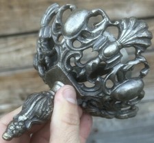 Élément de Lustre Lampe Bronze Argenté XIXeme Napoléon III Monture Globe