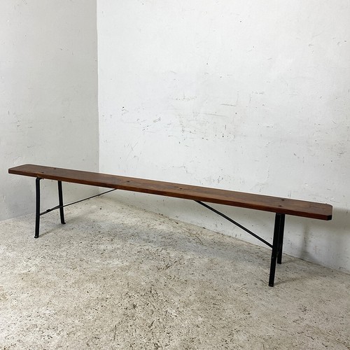 Banc ancien bois fer forgé - ancien,