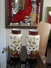 paire vases opaline Aux