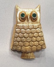 Magnifique broche ancienne signée AVON annees 60 Vintage HIBOU